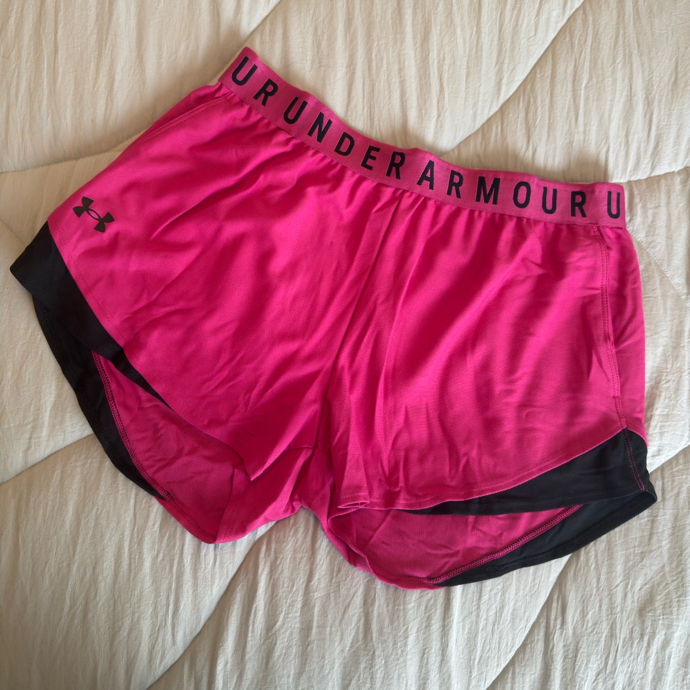 Under Armour Pink and Black Women’s Athletic Shorts